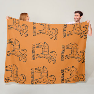 Manta Polar Aries Zodiac Rótulo Blanket (Transparente)