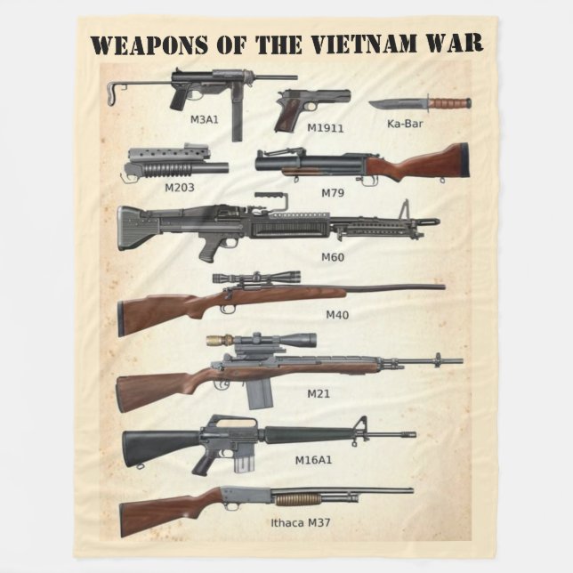 MANTA POLAR ARMAS DE LA GUERRA DE VIETNAM (Anverso)