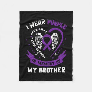 Manta Polar Armé Púrpura En Memoria De Mi Hermano Pancreático