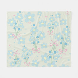 Manta Polar Armonía azul y rosa suave