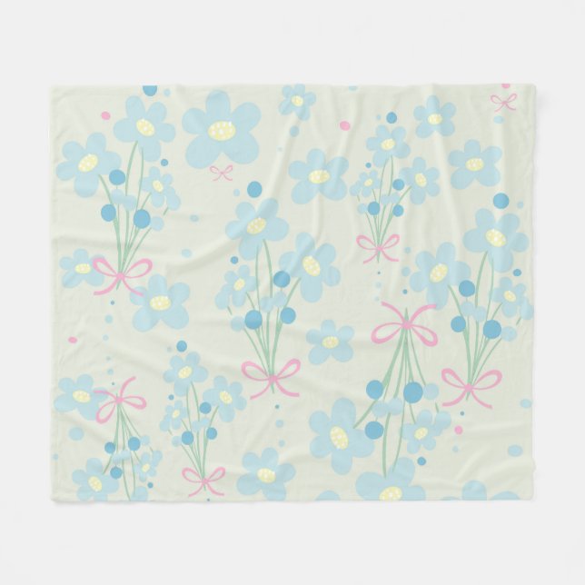 Manta Polar Armonía azul y rosa suave (Frente (Horizontal))