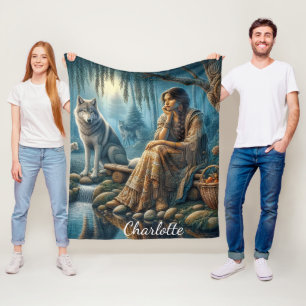 Manta Polar Armonía entre indios nativos y lobos