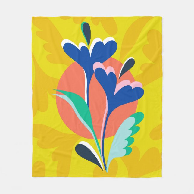 Manta Polar Armonía floral (Anverso)