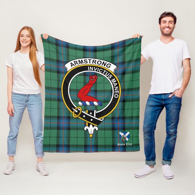 Manta Polar Armstrong Antiguo Insignia De Clan Tartan Plaid (In situ)