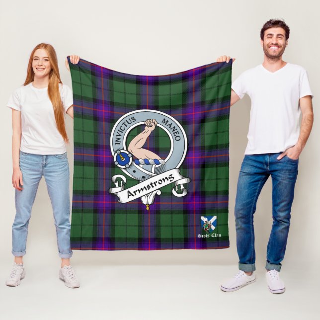 Manta Polar Armstrong Modern Clan Badge Scot Tartan Plaid (In situ)