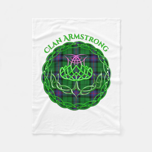 Manta Polar Armstrong Scottish Tartán Celtic Thistle (Anverso)