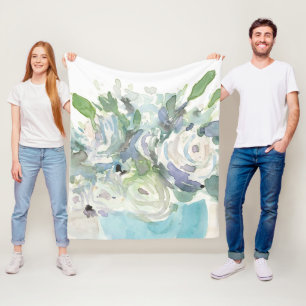 Manta Polar Arreglo de la primavera - ramo de la acuarela