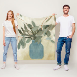 Manta Polar Arreglo neutral - Hojas estampadas