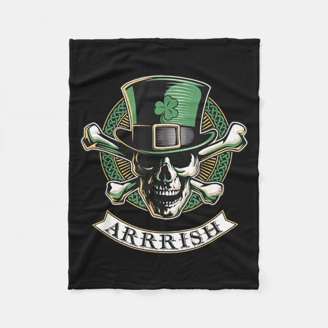 Manta Polar Arrish Irish Rate St Patricks Day, Rate Men Funny  (Anverso)