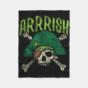 Manta Polar Arrish Pirata Irlandés Calavera Leprechaun Día de 