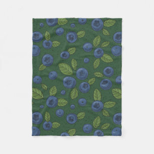 Manta Polar Arroz azul en verde oscuro