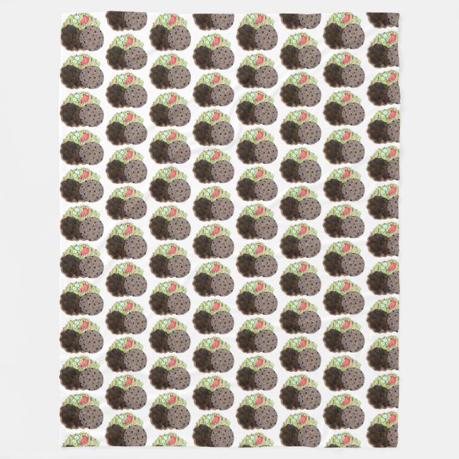 Manta Polar Arroz de cabra de curry y comida del Caribe jamaiq (Anverso)