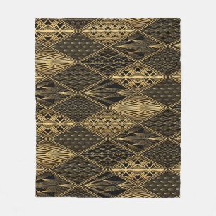 Manta Polar Art Deco Black Gold Elegance