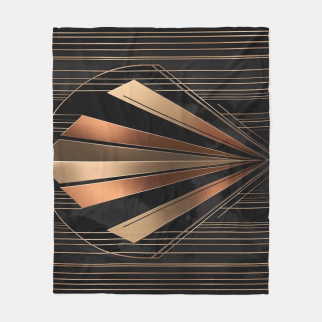 Manta Polar Art Deco Metallic Geometric Elegance (Anverso)