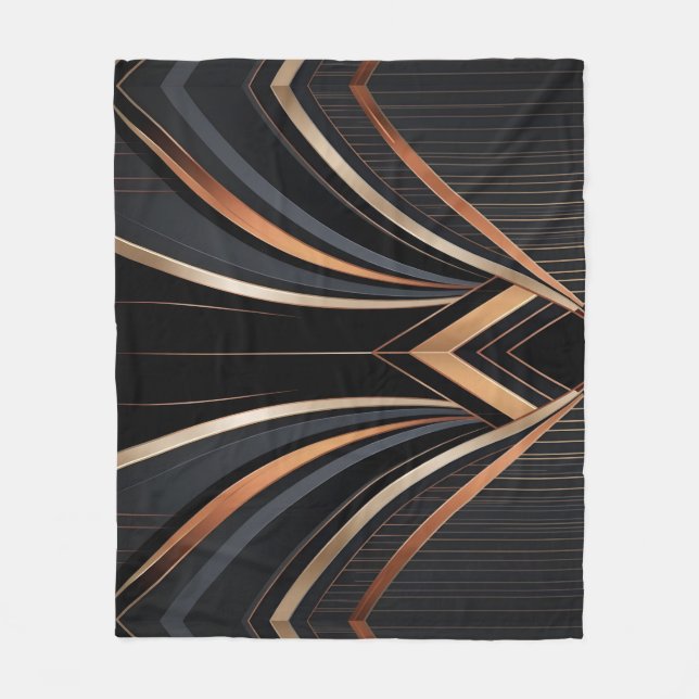 Manta Polar Art Deco Metallic Geometric Elegance (Anverso)