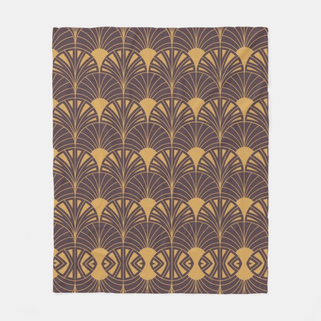 Manta Polar Art Deco pattern with fan-shaped motifs  (Anverso)