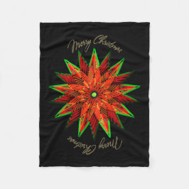 Manta Polar Art Deco Poinsettia WOW