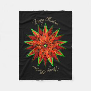 Manta Polar Art Deco Poinsettia WOW