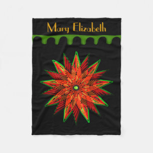 Manta Polar Art Deco Poinsettia WOW (Personalizado)