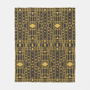 Manta Polar Art Deco seamless luxury geometric pattern. Golden