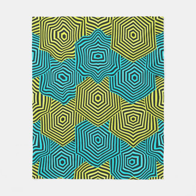 Manta Polar Art Nouveau Geometric Pattern  (Anverso)