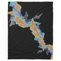 Arte abstracto de color turquesa Naranja azul