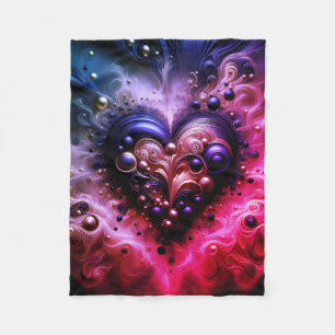Manta Polar Arte abstracto de Golden Heart Swirl
