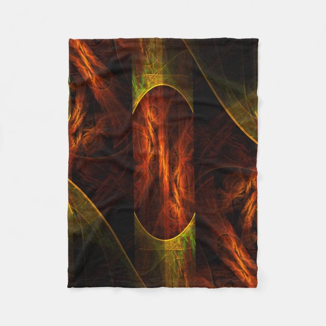 Manta Polar Arte abstracto de la jungla de Mystique (Anverso)