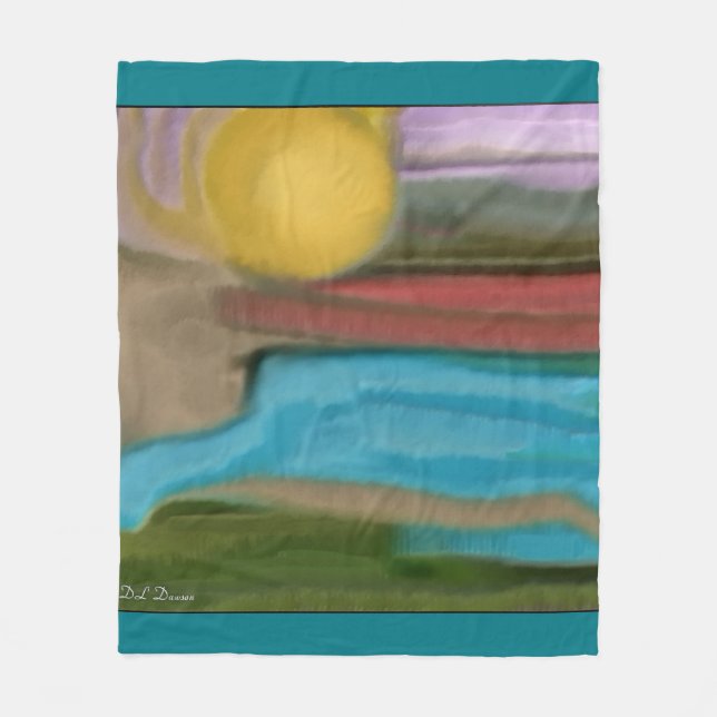 Manta Polar Arte abstracto de Sierra Sunrise (Anverso)