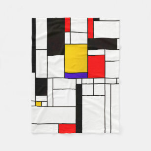 Manta Polar Arte abstracto del estilo de Mondrian