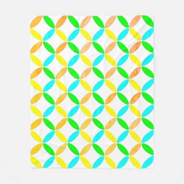 Manta Polar Arte abstracto del patrón de elipse (Anverso)