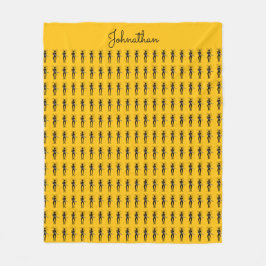 Manta Polar Arte africano, patrón guitarista de siluetas