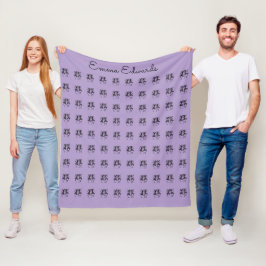Manta Polar Arte africano, personalizado, morado de celebració
