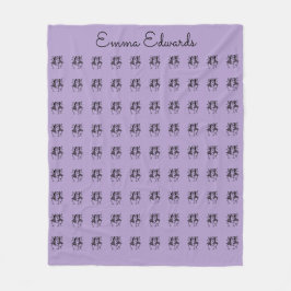 Manta Polar Arte africano, personalizado, morado de celebració