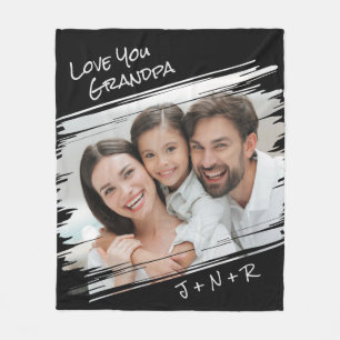 Manta Polar Arte callejero moderno agrega tu foto amor abuelo