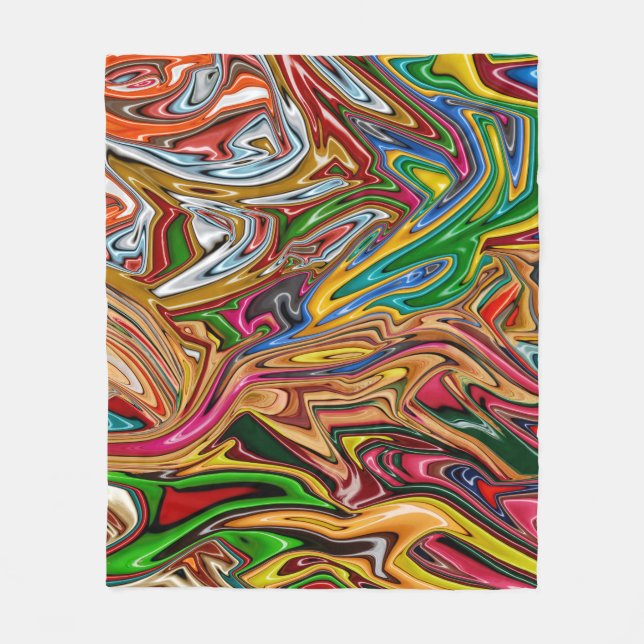 Manta Polar Arte colorido abstracto (Anverso)