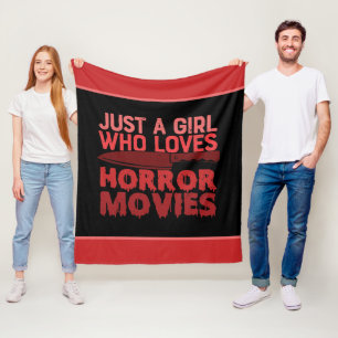 Manta Polar Arte con palabras de películas de terror de chica