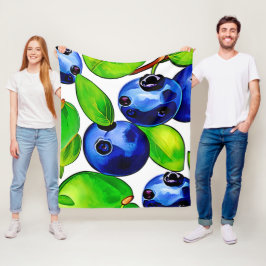 Manta Polar Arte de arándano fresco