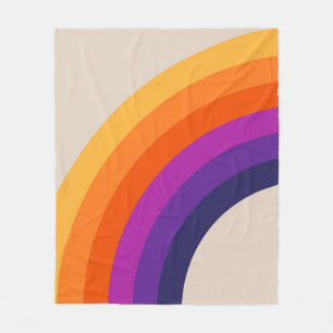 Manta Polar Arte de arcoiris de estilo retro colorido