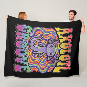 Manta Polar Arte de arcoíris retro de los 70 hippie groovy lin