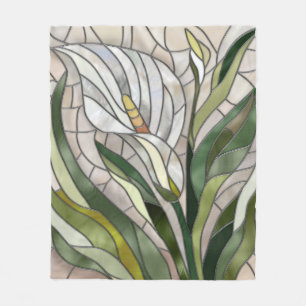 Manta Polar Arte de Calla Lily Mosaic