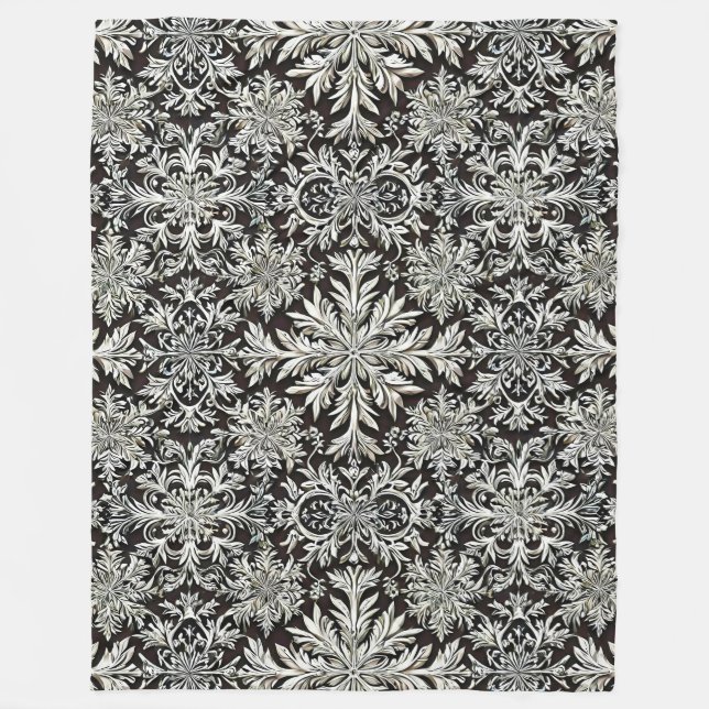 Manta Polar Arte de copas de nieve (Anverso)