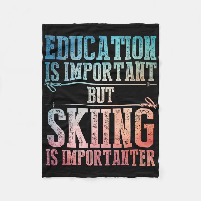 Manta Polar Arte De Esquí Para Hombres Mujeres Niños Invierno  (Anverso)