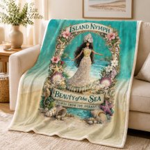 Arte de fantasía tropical espiritual de la isla Ni