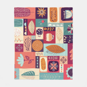 Manta Polar Arte de fondo vintage decorativo otoñal