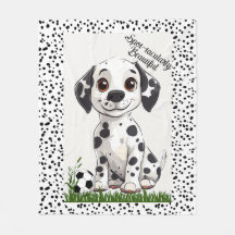 Arte de fútbol de adorable cachorro dálmata