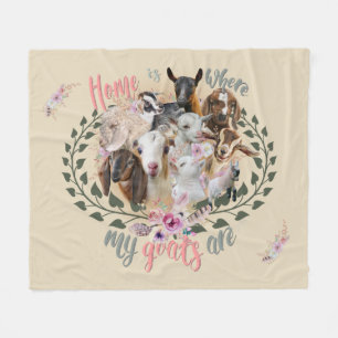Manta Polar ARTE DE GOAT   El hogar es donde mis cabras son Ge