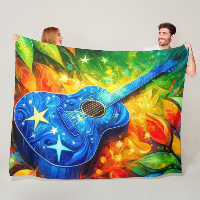 Manta Polar Arte de guitarra (In situ)