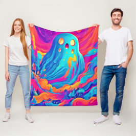Manta Polar Arte de Halloween fantasma espectral