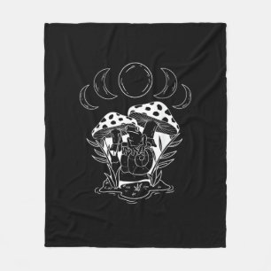 Manta Polar Arte de Hongos Aesthetic Goblincore y Cottagecore